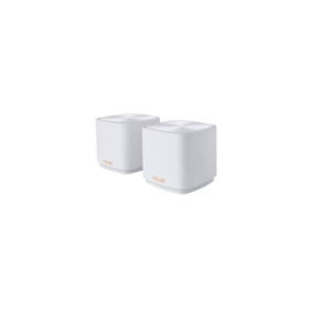 Asus dual-band large home mesh zenwifi system xd4 plus 2 pack white ax1800  1201 mbps+