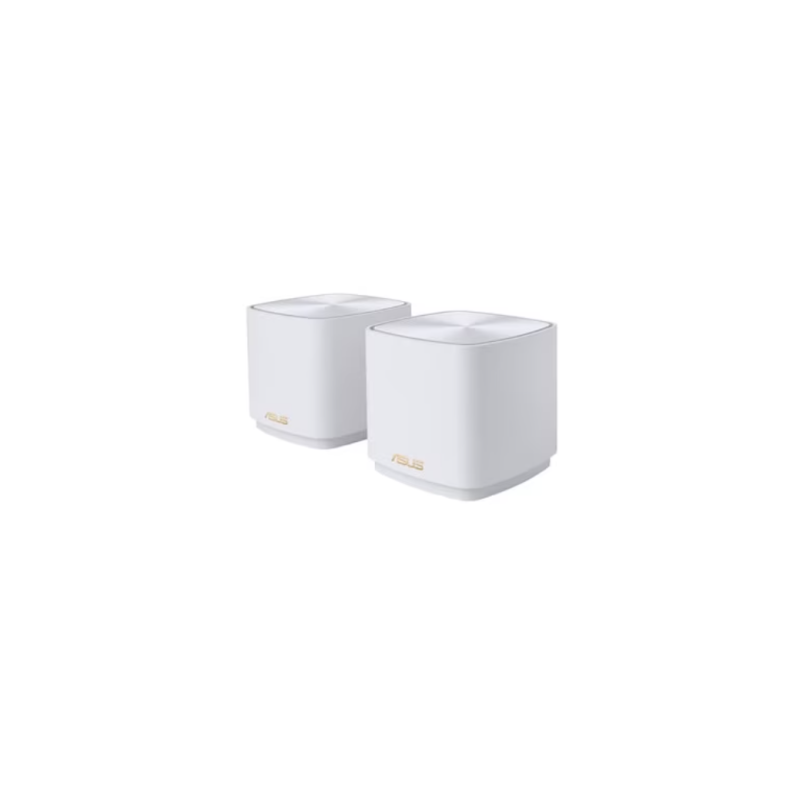Asus dual-band large home mesh zenwifi system xd4 plus 2 pack white ax1800  1201 mbps+