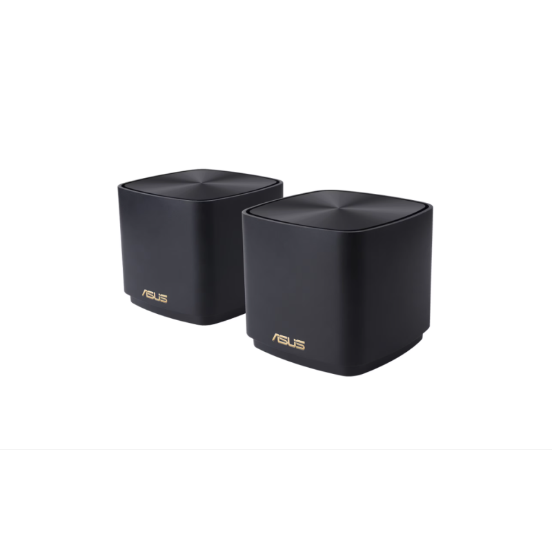 Asus dual-band large home mesh zenwifi system xd4 plus 2 pack black ax1800  1201 mbps+