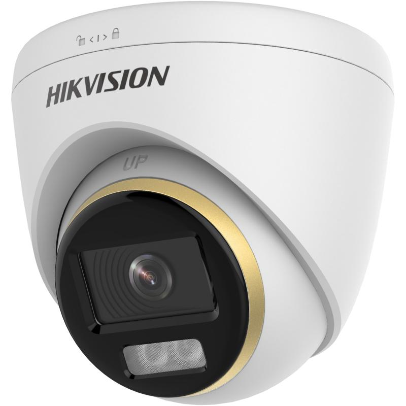 Camera de supraveghere turret 3k colorvu dual-light poc hikvision ds-2ce72kf3t-le(2.8mm) lentila fixa 2.8mm iluminare min: