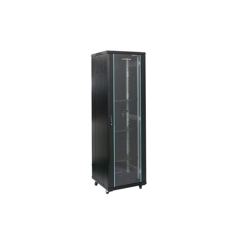 Rack 47u 800x800 montare pe podea usa din sticla panouri laterale detasabile si securizate  dezasamblat