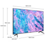 Televizor samsung led 75cu7172 189 cm smart 4k ultra hd clasa f (model 2023)