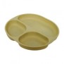 Set 3 piese silicon : bol  farfurie si cana cu cioc anti-scurgere olive