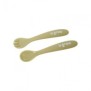 Set diversificare 4 piese silicon : baveta bol farfurie tacamuri olive