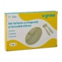 Set farfurie si lingurita silicon olive