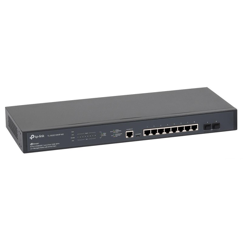 Switch tp-link tl-sg3210xhp-m2 8 porturi 2.5g 8× 100/1000/2500 mbps rj4 2× 10g sfp 1× rj45