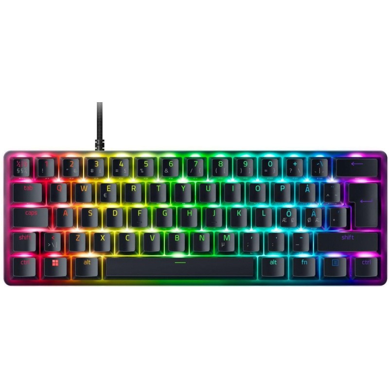 Tastatura razer huntsman mini analog us interfata usb-c fir detasabil iluminare razer chroma rgb negru