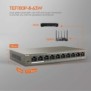 Tenda switch tef1110p-8-63w 10-port10/100mbps desktop 8-port poe tef1110p-8-63w8 x10/100 mbps base-tx rj45 ports (data/power) 2