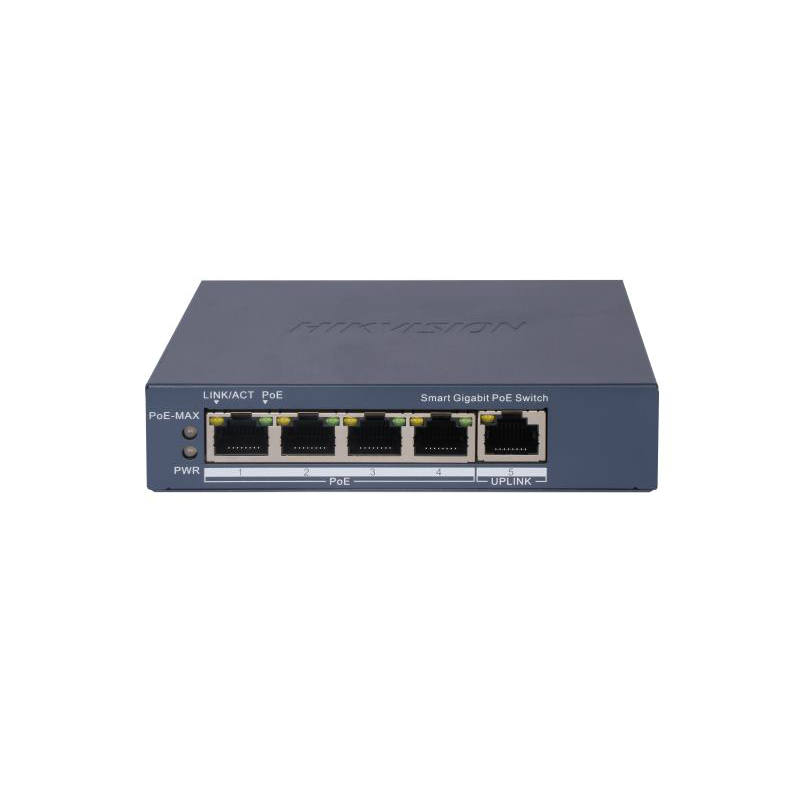 Switch poe hikvision ds-3e1505p-ei 4 × gigabit poe port1 × gigabit rj45 port total poe