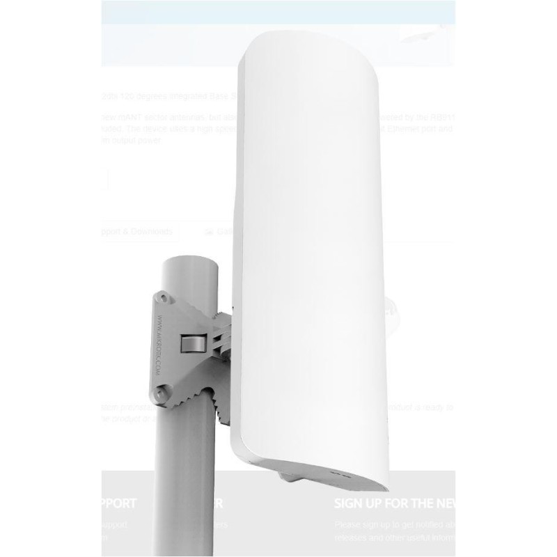 Mikrotik antena externa 12dbi 120 grade + router wireless integrat cpu: 600mhz ram: 64 mb