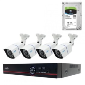 Pachet kit supraveghere video ahd pni house ptz1500 5mp - dvr si 4 camere exterior