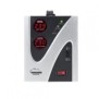 Stabilizator de tensiune silvercloud 2000va 1200w 9.1a capacitate: 1200w/2000va curent:  9.1a iesire:2 x priza schuko