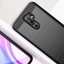 Husa pentru Xiaomi Redmi 9 - Techsuit Carbon Silicone - Black