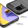 Husa pentru Samsung Galaxy S20 Ultra 4G / S20 Ultra 5G - Techsuit Carbon Silicone - Black