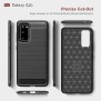 Husa pentru Samsung Galaxy S20 4G / S20 5G - Techsuit Carbon Silicone - Black