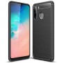 Husa pentru Samsung Galaxy A21 - Techsuit Carbon Silicone - Black