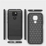 Husa pentru Motorola Moto E7 Plus / Moto G9 Play - Techsuit Carbon Silicone - Black