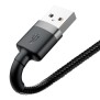 Cablu de Date USB la Lighting 1.5A, 2m - Baseus Cafule (CALKLF-CG1) - Gray Black