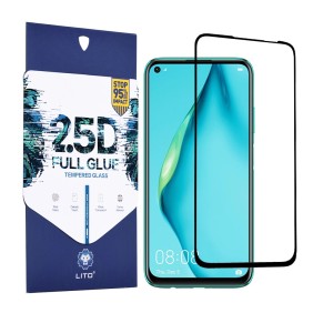 Folie pentru Huawei P40 Lite / Huawei P40 Lite E / P20 Lite 2019 / Y7P - Lito 2.5D FullGlue Glass - Black
