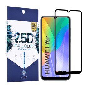 Folie pentru Huawei Y6p / Honor 9A - Lito 2.5D FullGlue Glass - Black