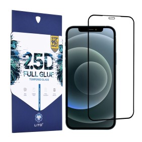 Folie pentru iPhone 12 Pro Max - Lito 2.5D FullGlue Glass - Black