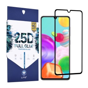 Folie pentru Samsung Galaxy A41 - Lito 2.5D FullGlue Glass - Black