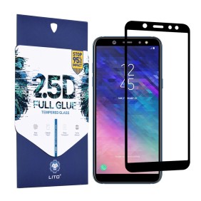 Folie pentru Samsung Galaxy A6 2018 - Lito 2.5D FullGlue Glass - Black
