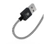 Cablu de Date USB la Micro-USB 2.1A, 3m - Dux Ducis K-ONE - White Black