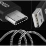 Cablu de Date USB la Micro-USB 2.1A, 3m - Dux Ducis K-ONE - White Black