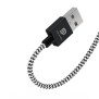 Cablu de Date USB la Lighting 2.1A, 3m - Dux Ducis K-ONE - White Black