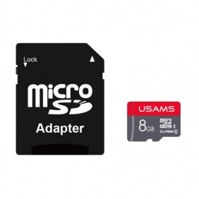 Card de Memorie TF 8GB + Adaptor - Usams High Speed (US-ZB116) - Black