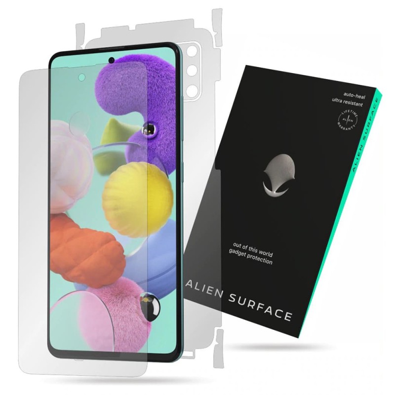 Folie pentru iPhone 14Samsung Galaxy A71 4G - Alien Surface Screen+Edges+Back - Transparent