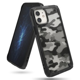 Husa pentru iPhone 12 mini - Ringke Fusion X Design - Camo Black