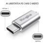 Adaptor Lightning la Type-C Fast Charge (set 2) - Ringke Premium - Gray