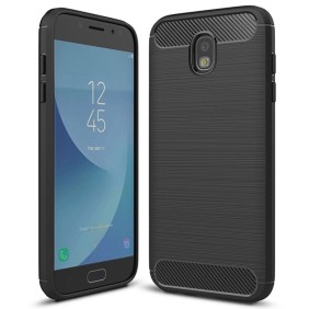 Husa pentru Samsung Galaxy J7 2017 J730 - Techsuit Carbon Silicone - Black
