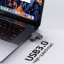 Stick de Memorie USB 64GB - Usams Rotable (US-ZB196) - Iron Gray