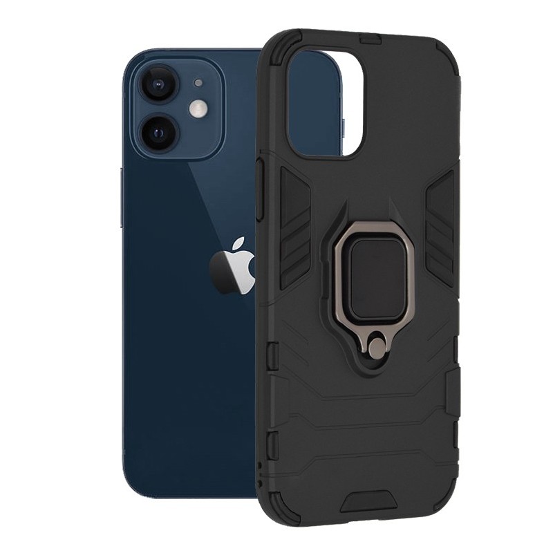 Husa pentru iPhone 12 / 12 Pro - Techsuit Silicone Shield - Black