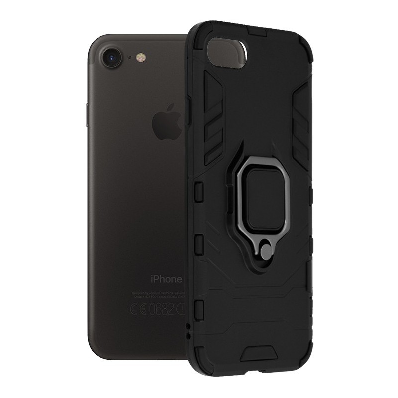 Husa pentru iPhone 7 / 8 / SE 2, SE 2020 / SE 3, SE 2022 - Techsuit Silicone Shield - Black