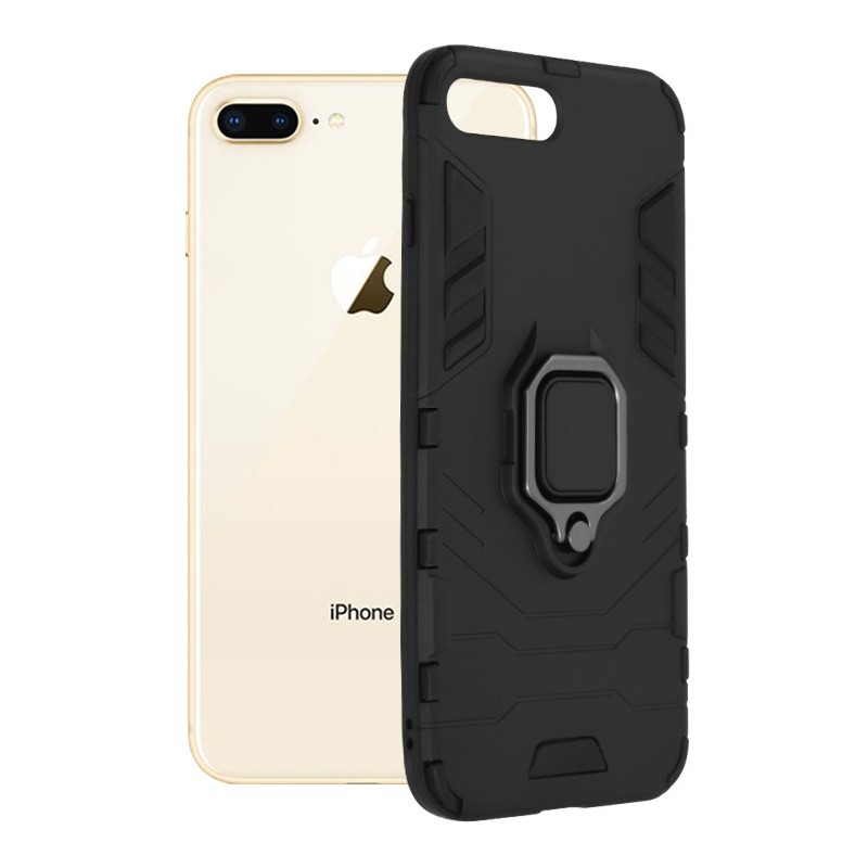 Husa pentru iPhone 7 Plus / 8 Plus - Techsuit Silicone Shield - Black