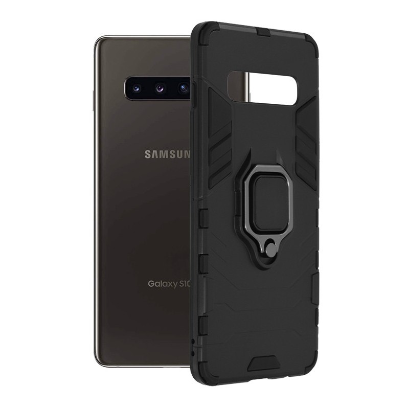 Husa pentru Samsung Galaxy S10 Plus - Techsuit Silicone Shield - Black