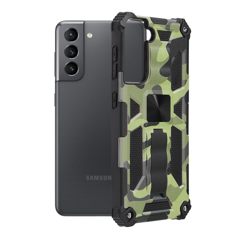 Husa pentru Samsung Galaxy S21 5G - Techsuit Blazor Series - Camo Lime